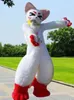 2022 NOUVEAU Long Fur Husky Dog Fox Mascot Costume Fursuit Halloween Suit Cartoon Tenues