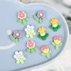 Reçine Aksesuarlar Çizgi Flowers Diy cep telefonu kasası yama saç tokası dekorasyon