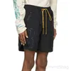 Calça masculina shorts rhude imprimir com letras maiúsculas high street hip hop solto e versátil esportes casuais praia calças de praia masculino masculino