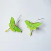 Dangle Lustre Drôle Insecte Moth Papillon Acrylique Boucles D'oreilles Vert Mignon Aile Arc Déclaration De Mode Pour Femmes Adolescents BijouxDangle Ode
