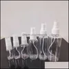 Botellas de embalaje Oficina Escuela Negocio Industrial Vacío Pet Plástico transparente Botella de spray de niebla fina para limpiar aceites esenciales de viaje por 30