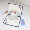 Happy Birthday Postcard Greeting Gift Cards Blank Paper 3D Handmade Vintage Invitations Custom with lope 220711