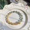Link Chain Natural Crystal Bracelet Blonde Green Ghost Transfer Bead String Niche DesignLink