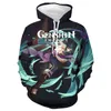 Game Genshin Impact Hu Tao Hoodies Sweatshirts meninos meninas moda moda encapuzados