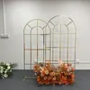 Party Decoration Shiny Gold Outdoor Home Wedding Artificial Flower Arch Stage Welcome Billboard Grid Fram Backdrop Birthday Balloon Standpa