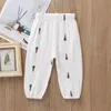Wysokiej jakości oddychający komfort bawełniany bawełniany letnia moda dziecięcy spodnie Candy Color Pants 974 E3