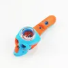 5inches Skull Silicone Pipe Mied Color Hand Accessories Bong Spoon Water Glass Smoking Water Pipes