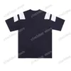 22ss homens designers t shirt polo letra bordado painéis de manga curta manga curta pescoço streetwear preto xinxinbuy xs-l