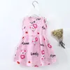 Robes de fille Summer Born Baby Clothes Infant Girl Korean Cute Print Sleeveless Cotton Beach DressPrincess DressesGirl's