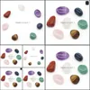 Stone Loose Beads Jewelry 7Pcs/Set Reiki Natural Tumbled Irregar Polishing Rock Quartz Yoga Meditation Energy Bead Dhnsk