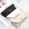 est PU Leather Eye Glasses Cases Solid Color Reading Box Protector Pouch Bag Womens Eyeglasses Eyewear Case 220812
