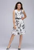 Ink Panting Style Vintage Dress 50s 60s Retro for Women Floral Printed Short Party Dresses with Belt Vestido Vintage FS0005 B0712x2