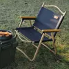 Mobilier de Camping pratique chaise de Camping Grain de bois alliage d'aluminium Portable pliant pêche puissant porteur en plein air