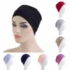 Berretto / Berretti con teschio Tinta unita Berretti modali morbidi Semplici donne musulmane interne Turbante Cappelli Ramadan Hijab islamico Cap Copricapo Eid Copricapo Dav