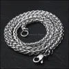 Kedjor halsband hängar smycken 316l rostfritt stål kedja halsband diy tillbehör titanium europeisk amerikansk köl 50-90 cm droppe leverans