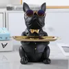 Bouledogue De Stockage Statue Nordique De Luxe Figurine Fruits Collations Plateau De Bonbons Entrée Bureau Clé Plaque Banque De Pièces Sculpture Maison Decoratio 220329