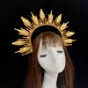 Other evento partido suprimentos lolita headband dourado halo acessórios de cabelo maria deusa coroa casamento headwear Halloween traje estrela headpie