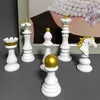 6 pièces ensemble international Figurines roi reine chevalier évêque Chariot pièces d'échecs jeux de société accessoires rétro décor à la maison 220614