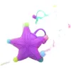 Gomma morbida TPR allevia le bocchette di pressione Led Flash Starfish Fune elastica Agitarsi Giocattolo palla pelosa piccole cinque stelle Giocattoli