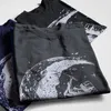 Coolmind 100% bawełniany swobodny druk z krótkim rękawem Mężczyźni T-koszulka O Neck Cool Street Style T-shirt Męskie koszulki Topy 220509