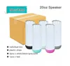 local warehouse 9pcs sublimation Bluetooth speaker tumbler 20oz straight tumblers small pack mix color Audio Stainless Steel bottom cup enjoy your music USA stock