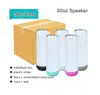 entrepôt local 9pcs sublimation haut-parleur Bluetooth gobelet 20oz gobelets droits petit paquet mélange couleur Audio tasse inférieure en acier inoxydable profitez de votre musique USA stock