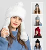 Feanie/crânio Caps de inverno chapéu feminino criativo para adultos pêlo de ouvido e flaneta Lei Princesa Feng Beaniebeanie/Skull Beanie/Skullbeani