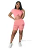 여성 그라디언트 트랙복 디자이너 2 조각 바지 세트 캐주얼 스포츠웨어 짧은 슬리브 티셔츠 플러스 크기 레깅스 의상 S-3XL