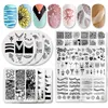 Nail Art Stamping Templates Plates Set Flower Butterfly Geometric Scheme Design Nails Image Stamp Stainless Steel Plates Manicure Tools