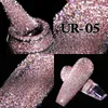 Nagelgel speelgoed 7 5 ml roze reflecterende glitter Poolse zilveren paarse pailletten weken UV-kunst manicuring 0328