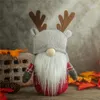 Christmas Gnomes Decoration Reindeer Horns Plush Elf Doll Ornaments Holidays Home Decor Valentines Day Gifts