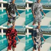 Herrspårar Summer Men's Daily Suit Casual tröja T-shirt Shorts 3D Tryck på andningsbara sport Jogging Kläder Fashion OverizeMe