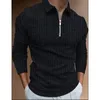 Men's Polos Men Slim Fit Stried Shirts Mens Homem Men Solid Solleeved Menmen's Menmen's Menmen's Menmen