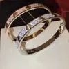 Set Full CZ diamonds Love Bangle Bracelets designer Silver Gold screwdriver bracelet for women and men couple jewelry