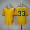 Film Vintage Baseball Jerseys nosi zszyte 33 Josecanseco 34 Rolliefingers 35 Rickeyhenderson All Sced Away Away Away Sport Jersey