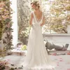 Andere Brautkleider Vestido De Noiva Boho Kleid Strand Sleveless V-Ausschnitt Einfache Brautrobe Soiree
