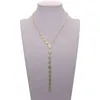 lacrima lunga collana per le donne Moda cubic zirconia scintillante bling CZ collane pendenti Bijoux Femme Perle
