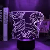 Nattljus 3D Lätt anime lampa JjuJutsu Kaisen Figur för barn sovrum dekor nattljus manga cool present barnbord