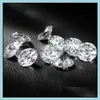 Löst ädelstenar smycken Moissanite Artificial Diamond D Color 0,5/0,6/30,8/1 karat Anpassad K Gold Wedding Ring1 Drop Leverans 2021 X9YB8