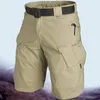 Shorts tactiques urbains pour hommes en plein air imperméables à l'eau résistants à l'usure Cargo Shorts séchage rapide multipoches grande taille pantalons de randonnée 220527