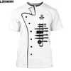 Veste de Chef unisexe, T-shirts pour hommes, uniforme de cuisine de Restaurant, t-shirt de restauration d'hôtel