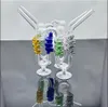 nieuwe glazen pijp oliebrander bong waterpijp Nieuwe kleur multi spiral snake sigarettenset met voet