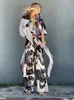 Robe bohème en mousseline de soie bikini couvrir caftan robe blanche grande taille kimono vêtements de plage imprimer tunique pour maillot de bain de plage couvrir 220423
