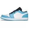 Top qualité Jumpman 1 UNC 1s chaussures de basket-ball Université bleu hyper cour royale violet clair fumé gris pin vert ombre inversé sport hommes femmes baskets T1