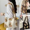 Evening Bags Lamb Wool Printed Shoulder Bag Large-capacity Ladies All-match Simple Fashion Casual Temperament Autumn And Winter