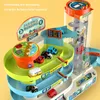 Combinaison Aventure Piste Voiture Jouet Lien Parking Bâtiment Jouets Automobile Électrique Rail Aventure Voiture Enfant De Noël Jouet Cadeau 220507