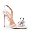 Luxurious Summer New Babe Sandals Shoes Crystal Bows Embellished Pumps Feminine Stiletto Heel Evening Dress Sandalias Lady High Heels box EU35-42