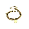 Golden Round Letter Home Bracciale a catena da donna Link Luxury Designer Double Layer Hollow Gioielli regalo di compleanno senza imballaggio 11 9cy H1