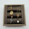 Nya designade dödskallar hängande kort hängen kvinnors halsband damer vintage mässing pärlhalsband designer smycken 031193u