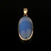 Pendant Necklaces Natural Stone Oval Shape Pendants Agat Lapis Lazuli Charms For Jewelry Making 4 1.6 0.6mmPendant